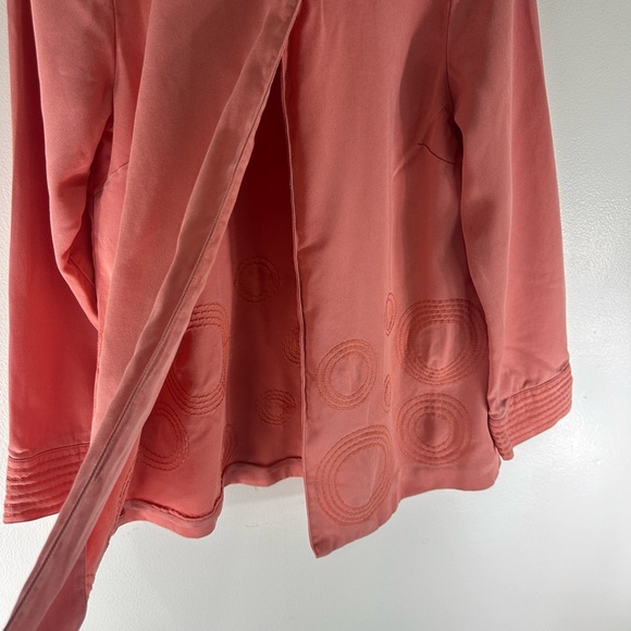 J JILL Embroidered Blazer 100% Tencel One Button Comfy Stylish & Sustainable - Picture 6 of 9